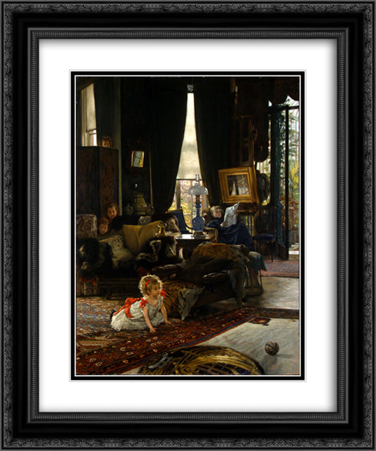 Hide and Seek 20x24 Black Ornate Wood Framed Art Print Poster with Double Matting by Tissot, James