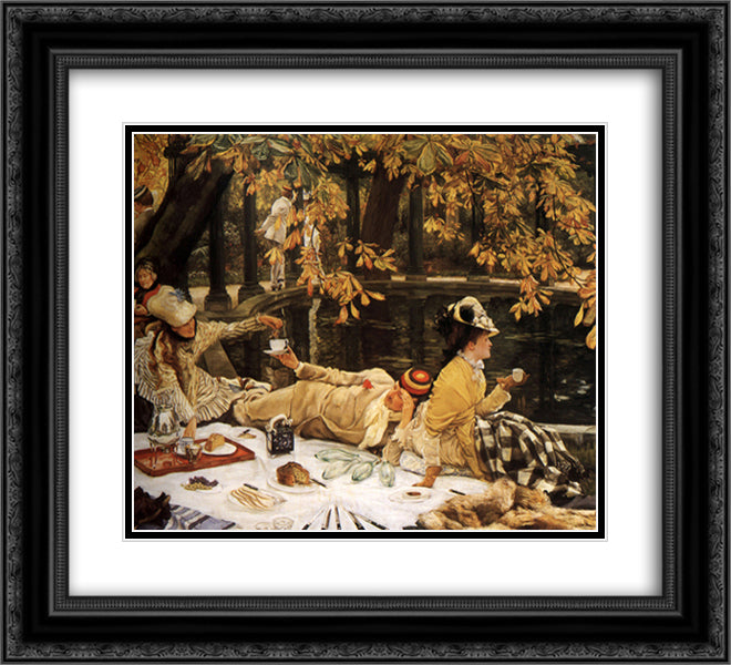 Holyday 22x20 Black Ornate Wood Framed Art Print Poster with Double Matting by Tissot, James