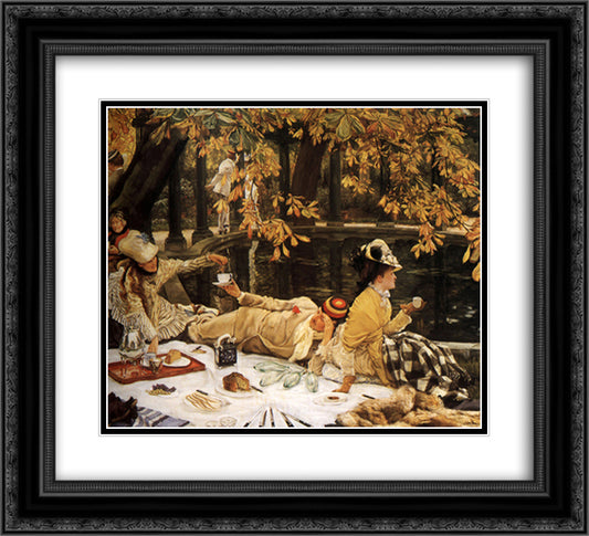 Holyday 22x20 Black Ornate Wood Framed Art Print Poster with Double Matting by Tissot, James