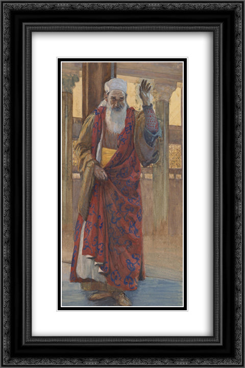 Isaiah 16x24 Black Ornate Wood Framed Art Print Poster with Double Matting by Tissot, James