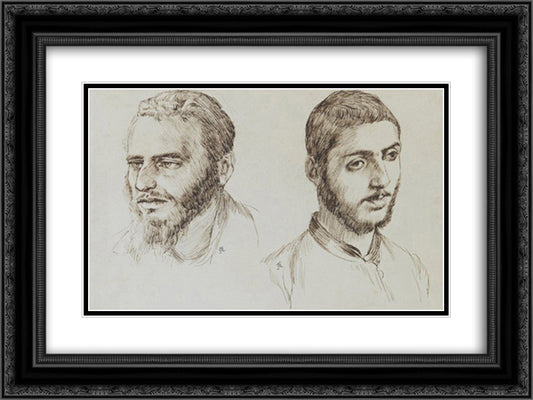 Jew and Armenian 24x18 Black Ornate Wood Framed Art Print Poster with Double Matting by Tissot, James