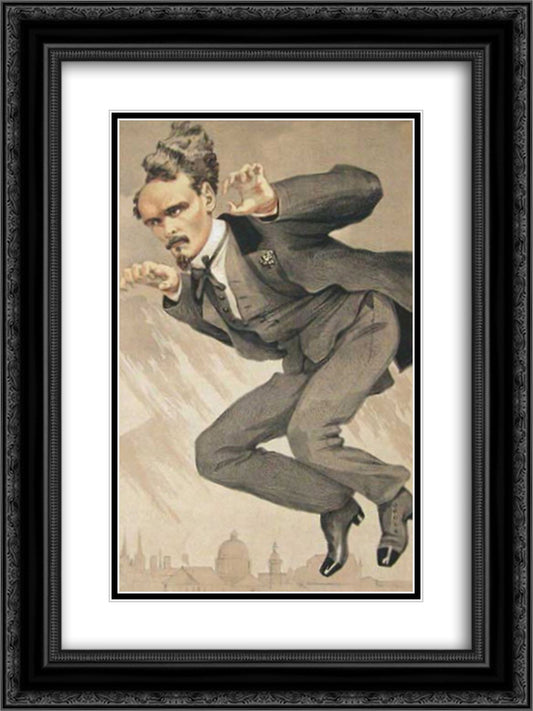 Men of the Day No.4, The mob rule (Henri Rochefort) 18x24 Black Ornate Wood Framed Art Print Poster with Double Matting by Tissot, James