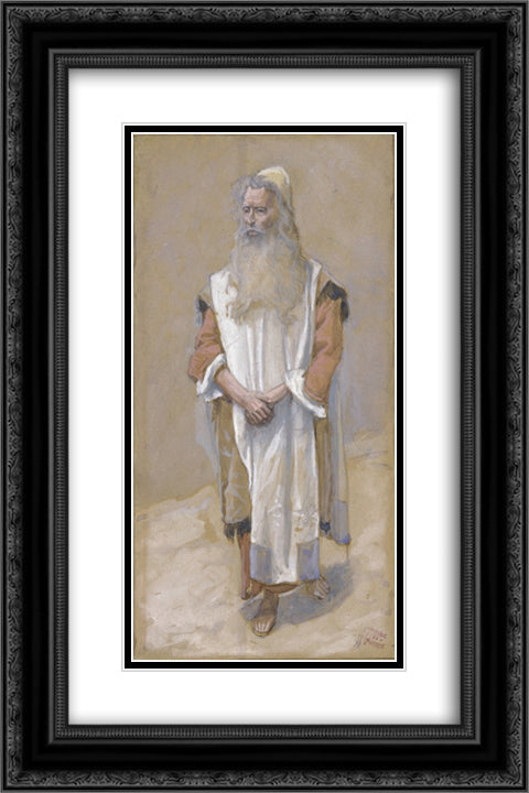 Moses 16x24 Black Ornate Wood Framed Art Print Poster with Double Matting by Tissot, James