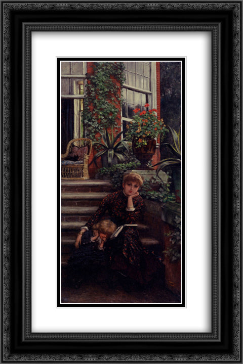 Older Sister 16x24 Black Ornate Wood Framed Art Print Poster with Double Matting by Tissot, James