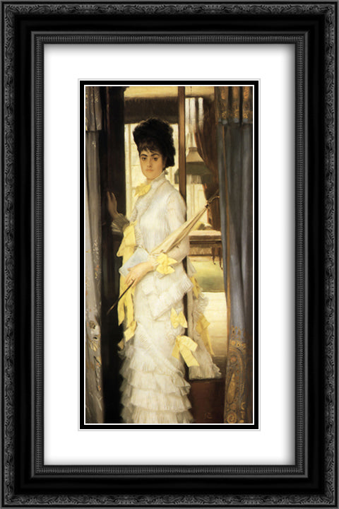 Portrait of Miss Lloyd 16x24 Black Ornate Wood Framed Art Print Poster with Double Matting by Tissot, James