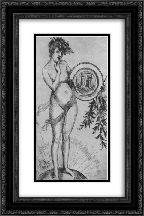 Premier frontispiece 16x24 Black Ornate Wood Framed Art Print Poster with Double Matting by Tissot, James