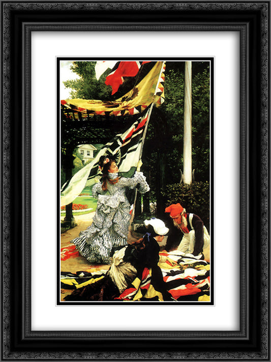 Still on Top 18x24 Black Ornate Wood Framed Art Print Poster with Double Matting by Tissot, James