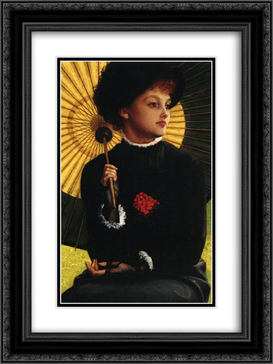 Summer 18x24 Black Ornate Wood Framed Art Print Poster with Double Matting by Tissot, James