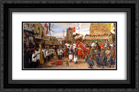 The Latin Patriarch of Jerusalem 24x16 Black Ornate Wood Framed Art Print Poster with Double Matting by Tissot, James
