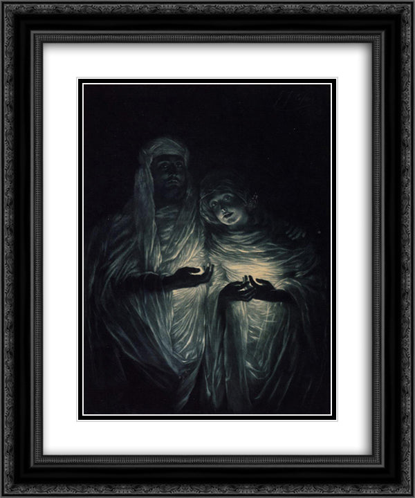 The Apparition 20x24 Black Ornate Wood Framed Art Print Poster with Double Matting by Tissot, James