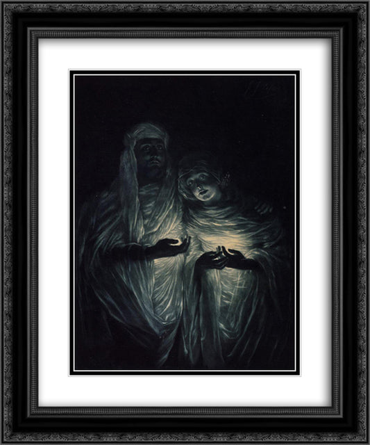 The Apparition 20x24 Black Ornate Wood Framed Art Print Poster with Double Matting by Tissot, James