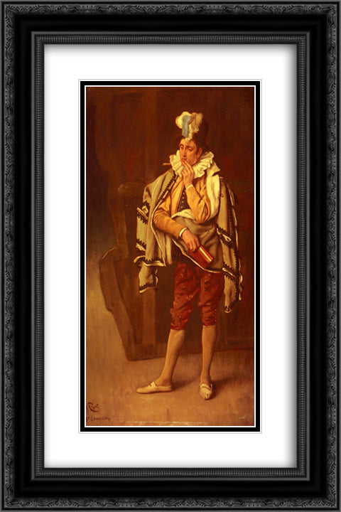 The Comedian 16x24 Black Ornate Wood Framed Art Print Poster with Double Matting by Tissot, James