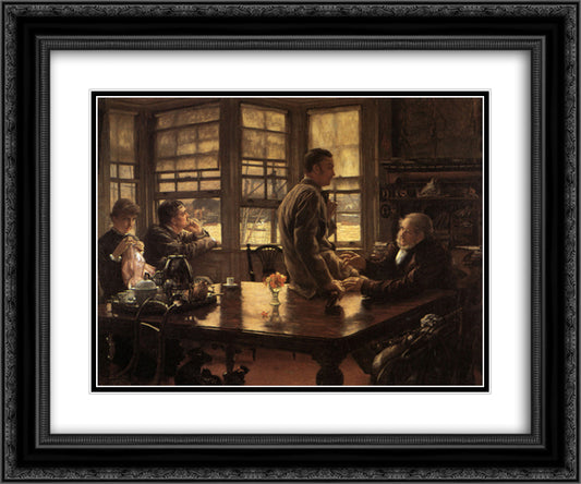 The Prodigal Son in Modern Life The Departure 24x20 Black Ornate Wood Framed Art Print Poster with Double Matting by Tissot, James