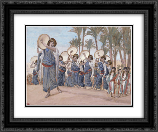 The Songs of Joy 24x20 Black Ornate Wood Framed Art Print Poster with Double Matting by Tissot, James