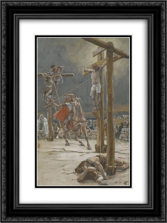 The Strike of the Lance (Le coup de lance) 18x24 Black Ornate Wood Framed Art Print Poster with Double Matting by Tissot, James