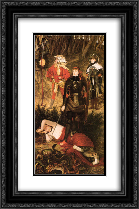 Triumph of the Will the Challenge 16x24 Black Ornate Wood Framed Art Print Poster with Double Matting by Tissot, James