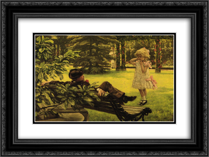 Uncle Fred 24x18 Black Ornate Wood Framed Art Print Poster with Double Matting by Tissot, James