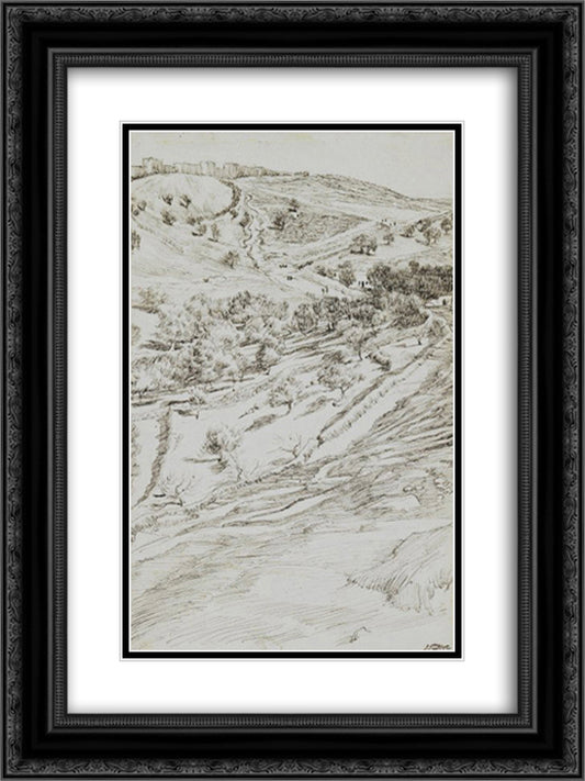 Valley of Jehoshaphat 18x24 Black Ornate Wood Framed Art Print Poster with Double Matting by Tissot, James