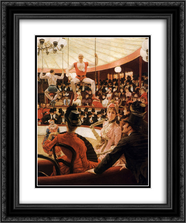 Women of Paris The Circus Lover 20x24 Black Ornate Wood Framed Art Print Poster with Double Matting by Tissot, James
