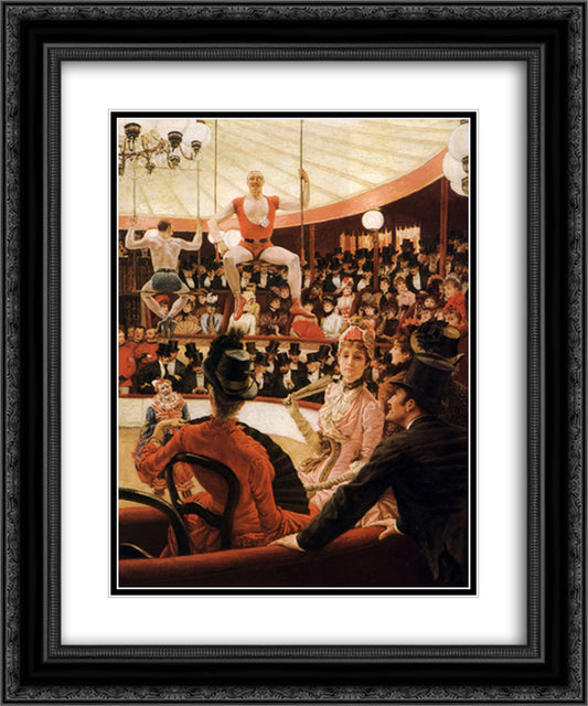Women of Paris The Circus Lover 20x24 Black Ornate Wood Framed Art Print Poster with Double Matting by Tissot, James