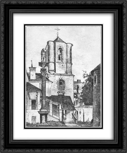 Armenian Cathedral 20x24 Black Ornate Wood Framed Art Print Poster with Double Matting by Matejko, Jan
