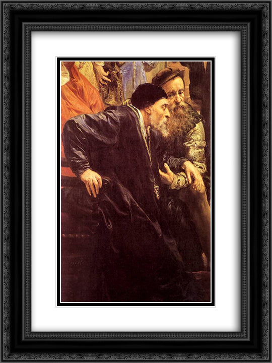 Bishop Union 18x24 Black Ornate Wood Framed Art Print Poster with Double Matting by Matejko, Jan