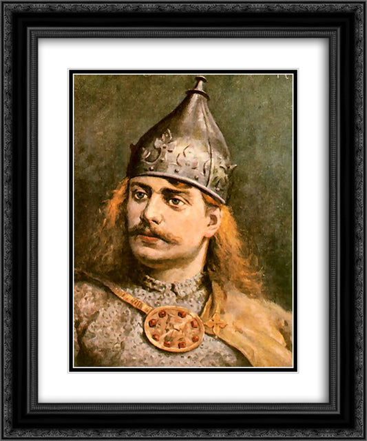 Boleslaw the Wrymouthed 20x24 Black Ornate Wood Framed Art Print Poster with Double Matting by Matejko, Jan