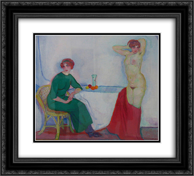 Composition (earthly and heavenly Love) 22x20 Black Ornate Wood Framed Art Print Poster with Double Matting by Sluyters, Jan