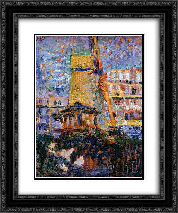 Sawmill Het Luipaard 20x24 Black Ornate Wood Framed Art Print Poster with Double Matting by Sluyters, Jan
