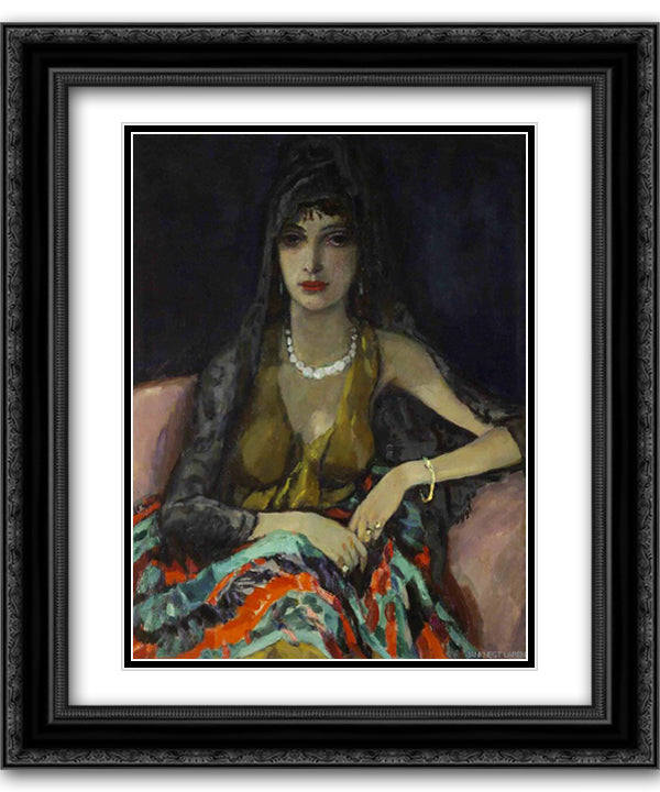 Selling 20x24 Black Ornate Wood Framed Art Print Poster with Double Matting by Sluyters, Jan