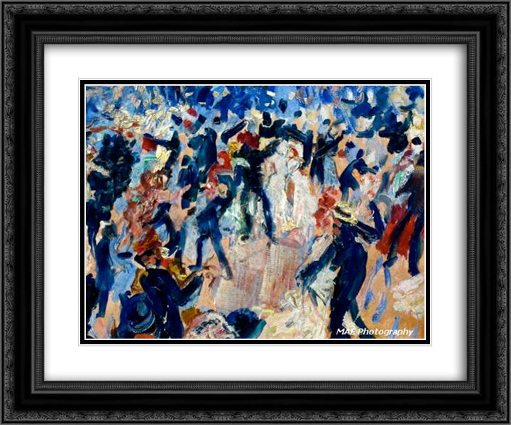 Study of the Bal Tarbarin 24x20 Black Ornate Wood Framed Art Print Poster with Double Matting by Sluyters, Jan