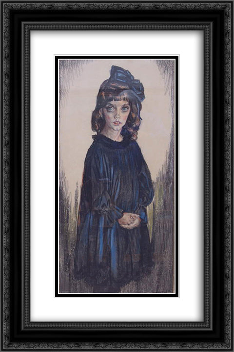 The daughter of Sormani 16x24 Black Ornate Wood Framed Art Print Poster with Double Matting by Sluyters, Jan