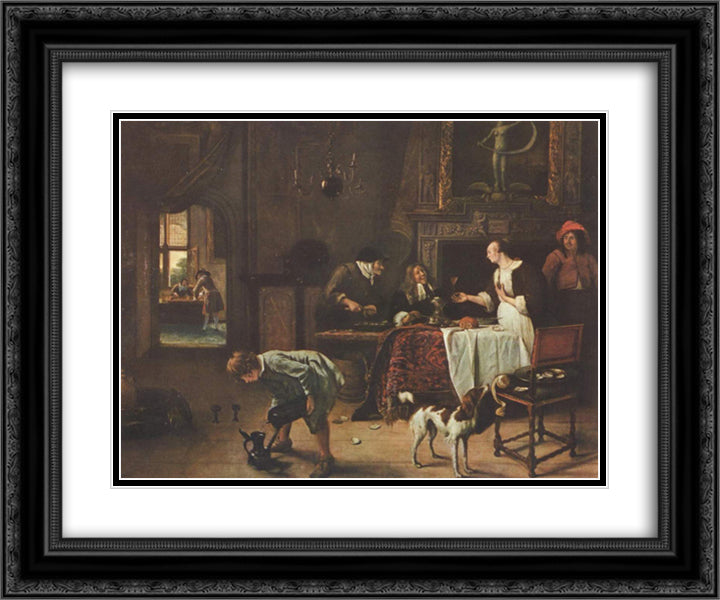 Easy Come, Easy Go 24x20 Black Ornate Wood Framed Art Print Poster with Double Matting by Steen, Jan