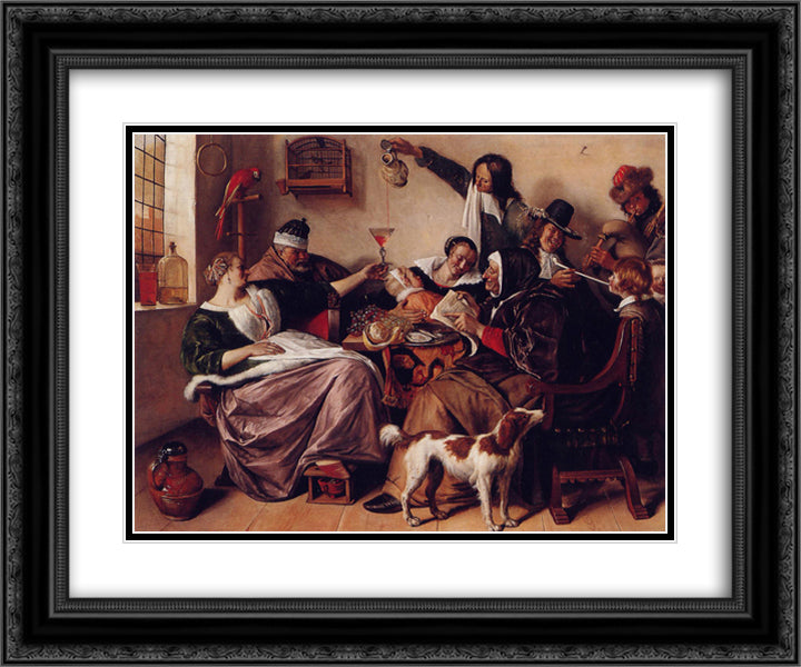 The way you hear it 24x20 Black Ornate Wood Framed Art Print Poster with Double Matting by Steen, Jan