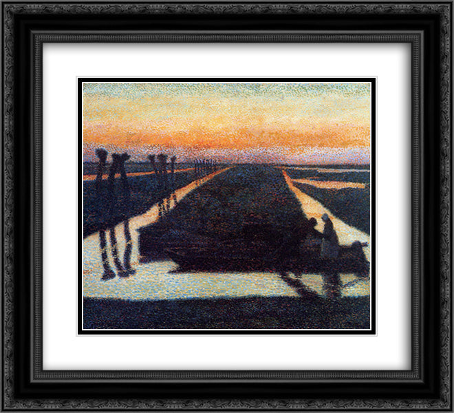 Broek in Waterland 22x20 Black Ornate Wood Framed Art Print Poster with Double Matting by Toorop, Jan