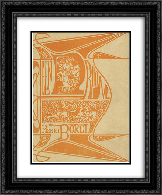 Cover for 'A dream' by Henri Borel 20x24 Black Ornate Wood Framed Art Print Poster with Double Matting by Toorop, Jan