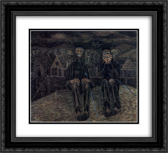 Fatalism 22x20 Black Ornate Wood Framed Art Print Poster with Double Matting by Toorop, Jan