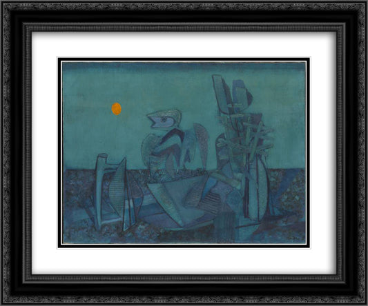 No Man's Land 24x20 Black Ornate Wood Framed Art Print Poster with Double Matting by Adler, Jankel