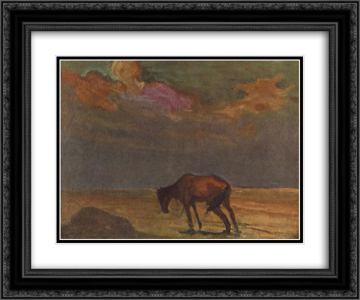 Gloomy Hungarian Fate 24x20 Black Ornate Wood Framed Art Print Poster with Double Matting by Tornyai, Janos