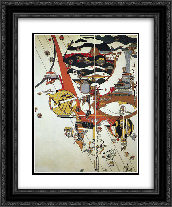CQFD 20x24 Black Ornate Wood Framed Art Print Poster with Double Matting by Serpan, Jaroslav