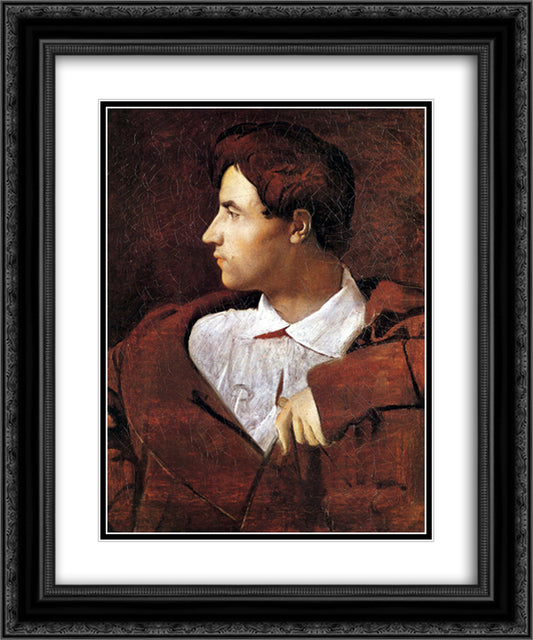 Jean Baptiste Desdeban 20x24 Black Ornate Wood Framed Art Print Poster with Double Matting by Ingres, Jean Auguste Dominique