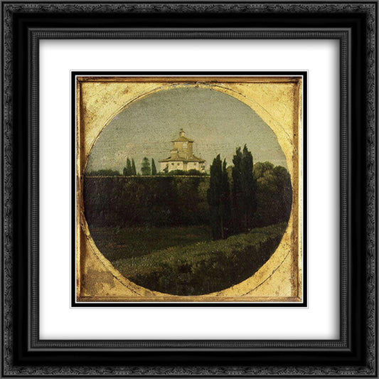 Le casino de l'Aurore de la villa Ludovisi 20x20 Black Ornate Wood Framed Art Print Poster with Double Matting by Ingres, Jean Auguste Dominique