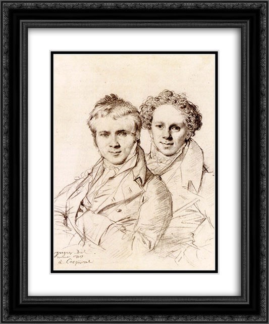 Otto Magnus von Stackelberg and, possibly, Jackob Linckh 20x24 Black Ornate Wood Framed Art Print Poster with Double Matting by Ingres, Jean Auguste Dominique
