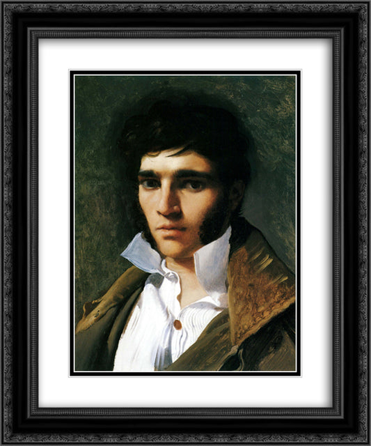 Paul Lemoyne 20x24 Black Ornate Wood Framed Art Print Poster with Double Matting by Ingres, Jean Auguste Dominique