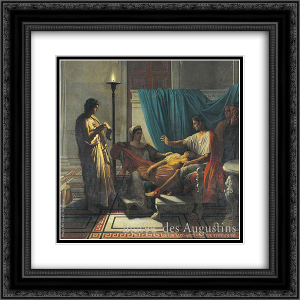 Tu Marcellus Eris 20x20 Black Ornate Wood Framed Art Print Poster with Double Matting by Ingres, Jean Auguste Dominique