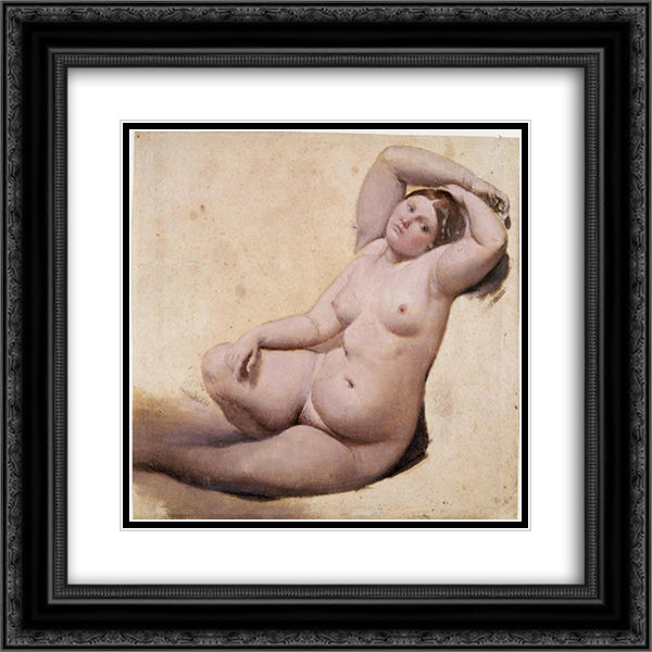 Women with three arms 20x20 Black Ornate Wood Framed Art Print Poster with Double Matting by Ingres, Jean Auguste Dominique
