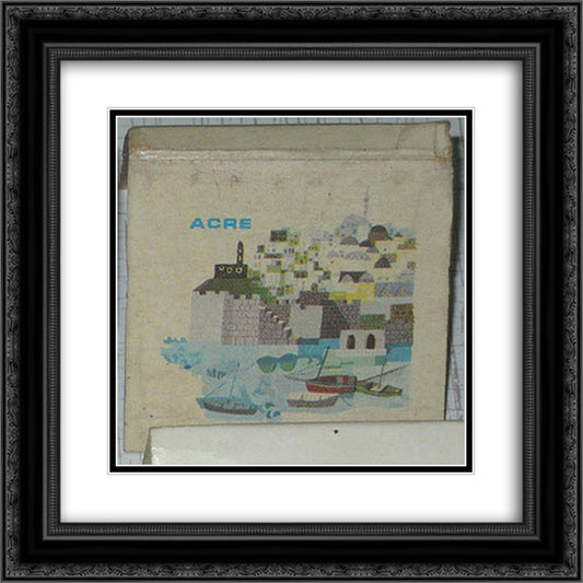 Acre (Match Box) 20x20 Black Ornate Wood Framed Art Print Poster with Double Matting by Jean David