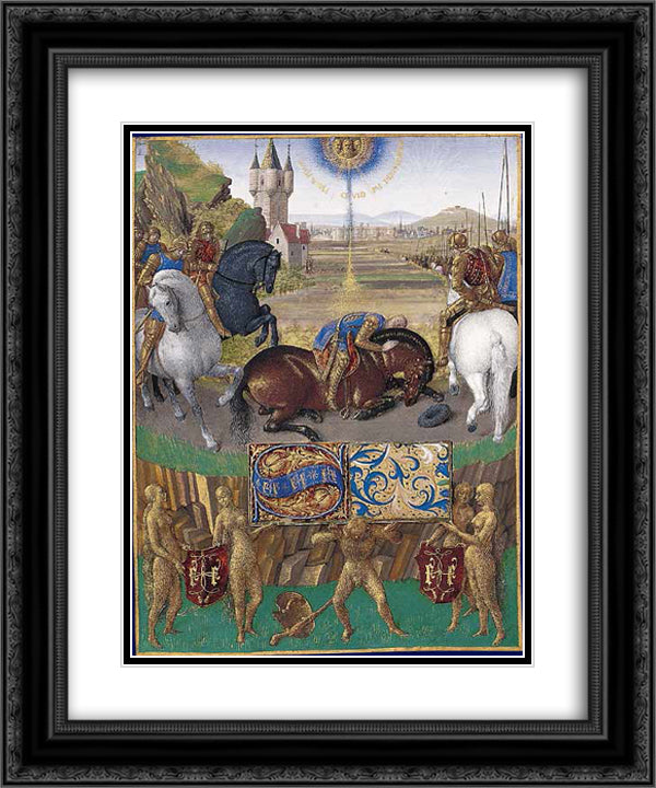 Saint Paul 20x24 Black Ornate Wood Framed Art Print Poster with Double Matting by Fouquet, Jean