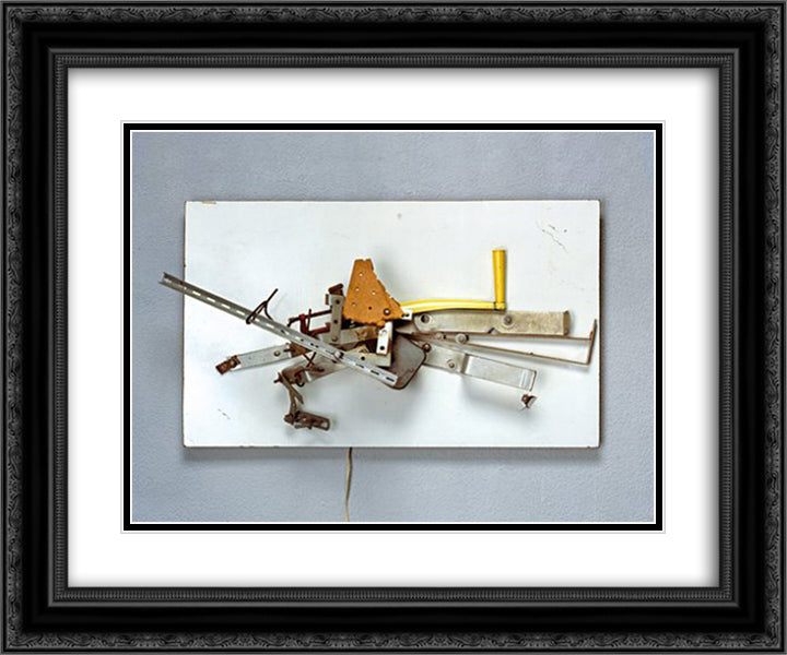 Ecrevisse 24x20 Black Ornate Wood Framed Art Print Poster with Double Matting by Tinguely, Jean