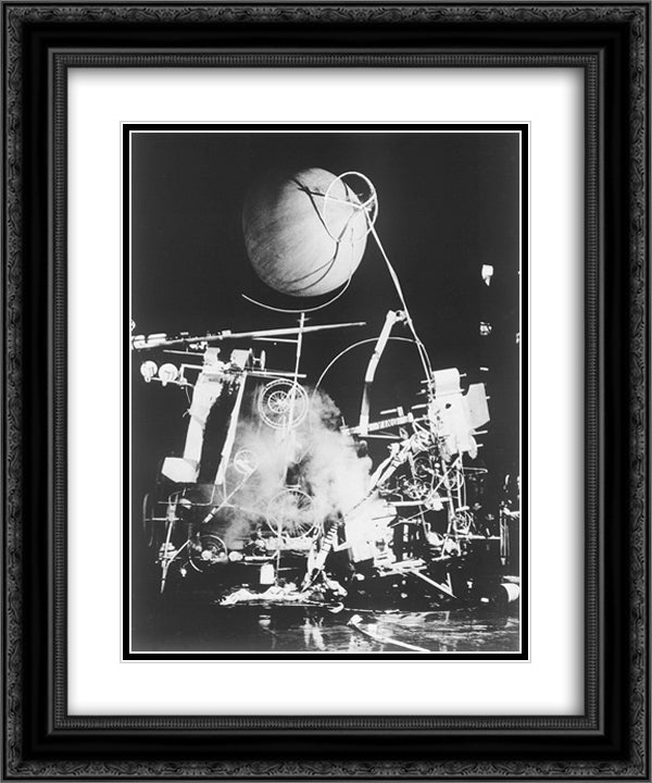 Homage to New York 20x24 Black Ornate Wood Framed Art Print Poster with Double Matting by Tinguely, Jean